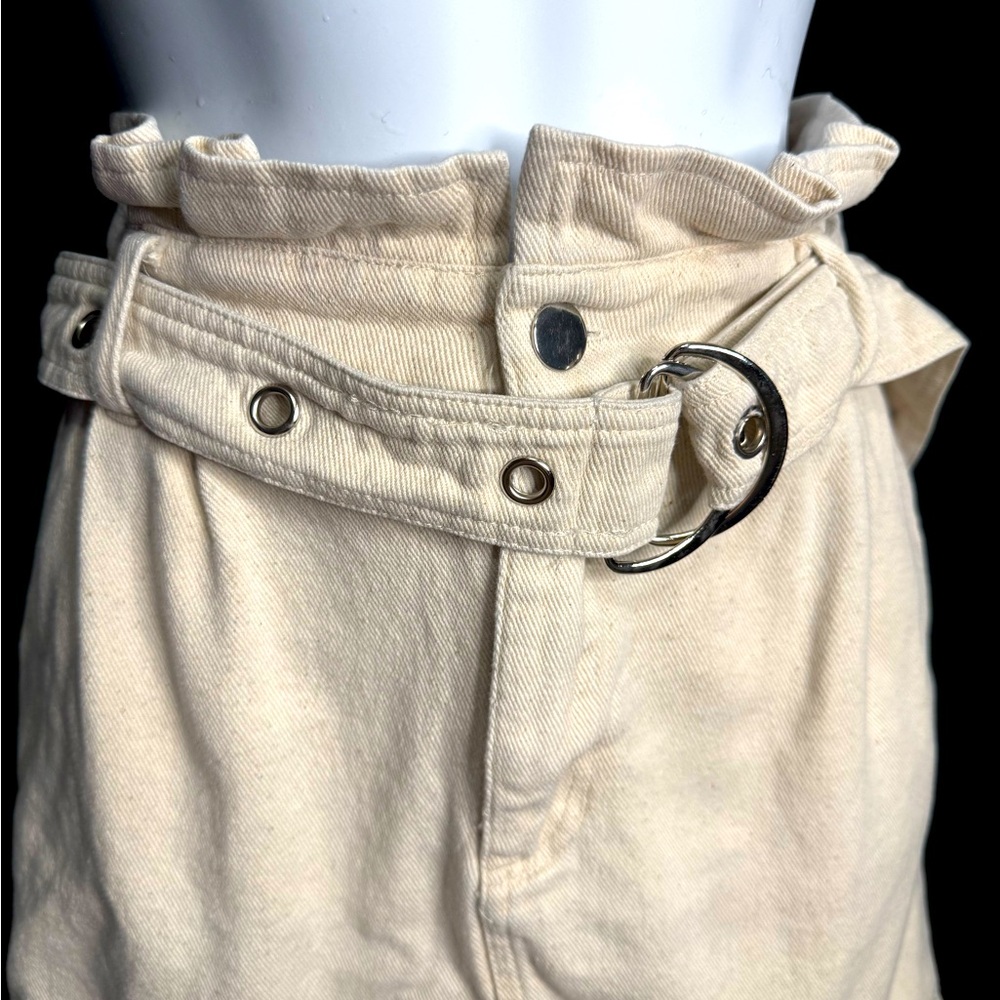 She + Sky Khaki Denim Skirt Medium
